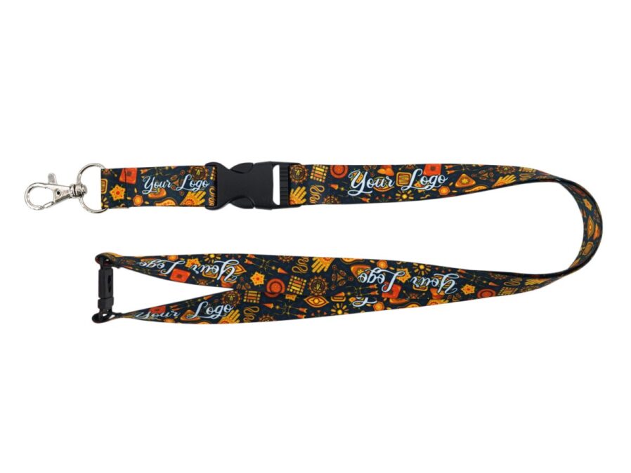 Polyester Lanyard with Safety Breakaway and Plastic Buckle