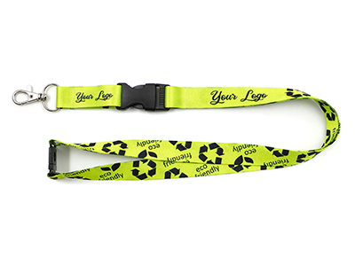 Eco lanyard (PET) set with hook, connector and safety connector