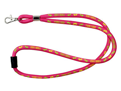 Tubular lanyards with safety connector
