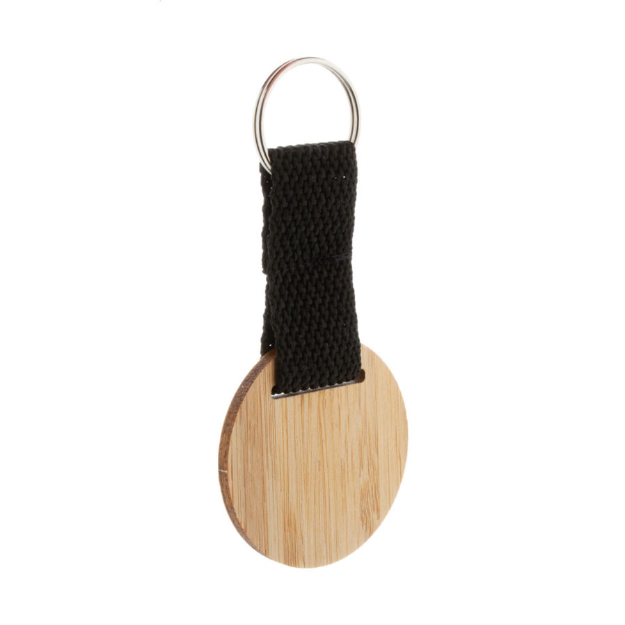 Bamboo keyring, round Stropp