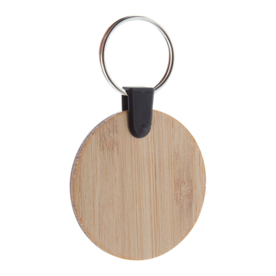 Bamboo keyring, round Bambry