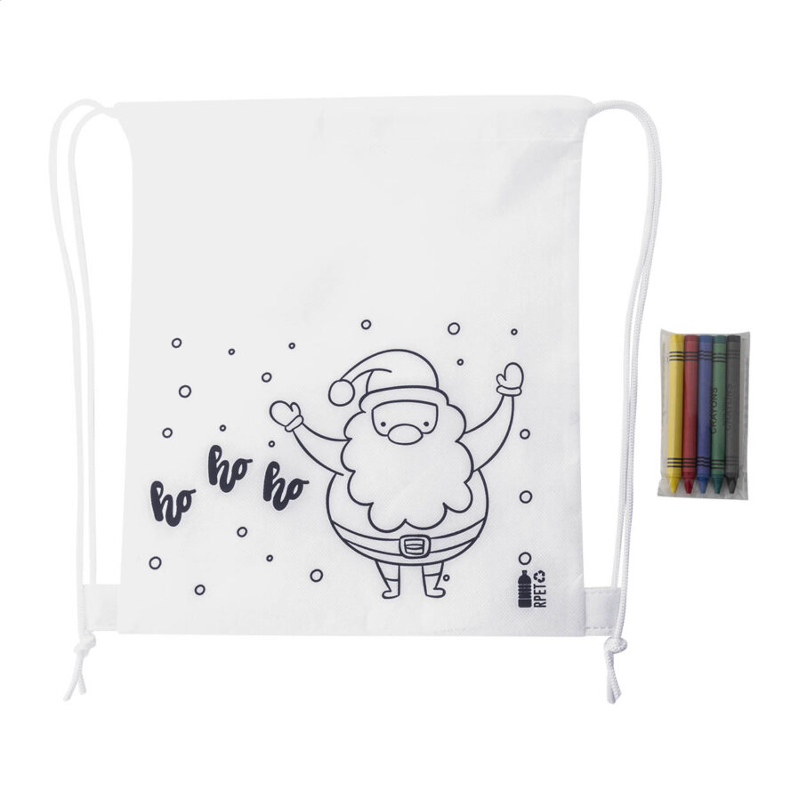 Colouring Christmas drawstring bag Julfar Bag B