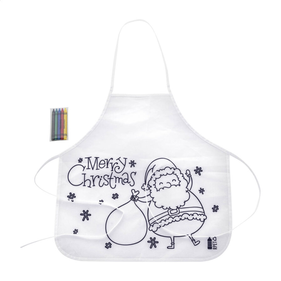 Colouring Christmas apron for kids Julfar Cook