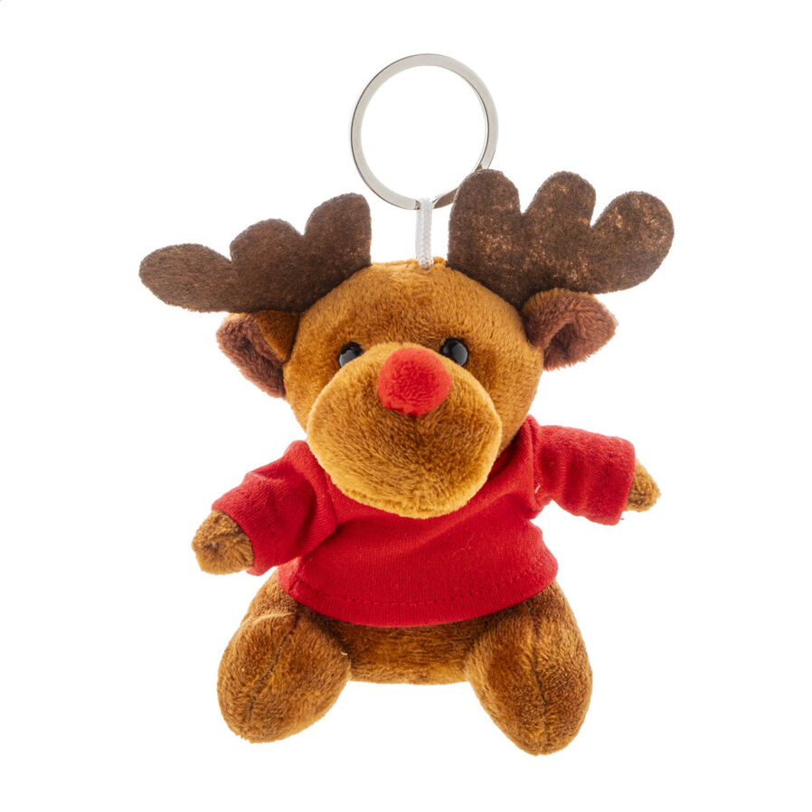Plush Christmas reindeer keyring Julren