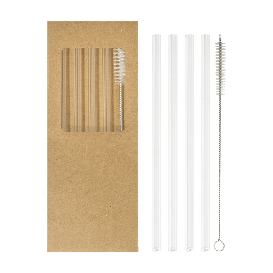 Glass straw set Borosip