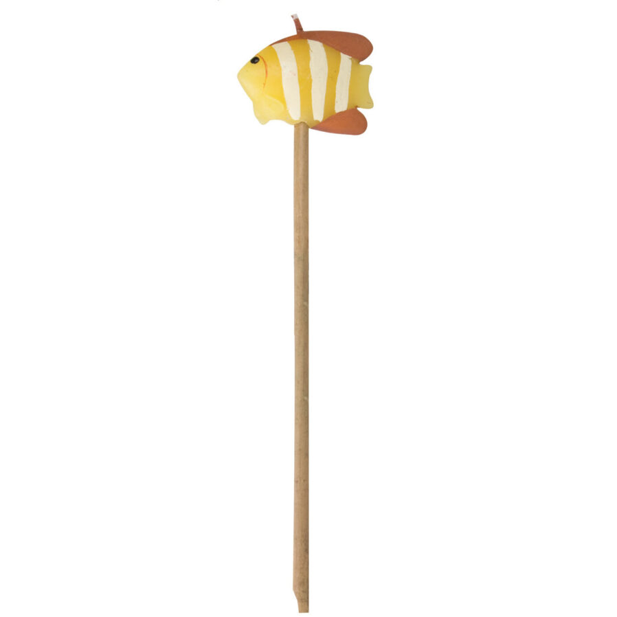 Candle on bamboo Fish
